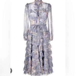 Zimmerman Cosmic floral-print tiered dress